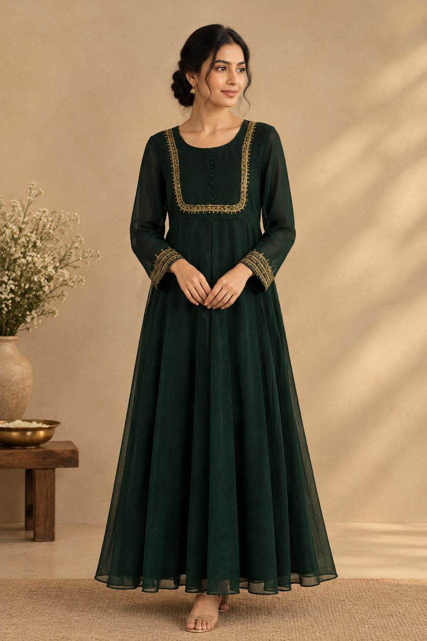 Kurta  Top- Green  color Search code  40003