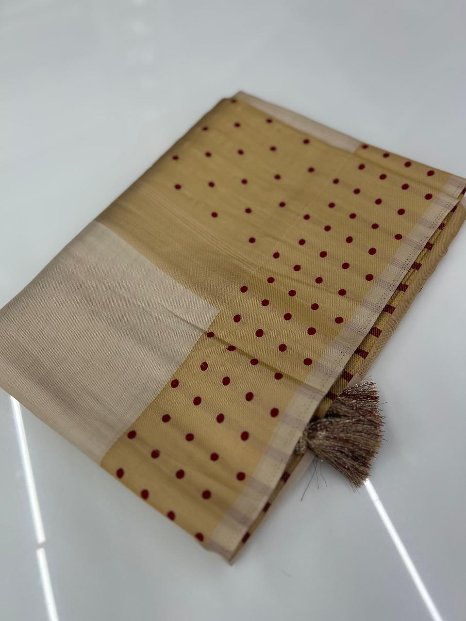 Tissue Saree- Golden Tissue  Search code 8600
