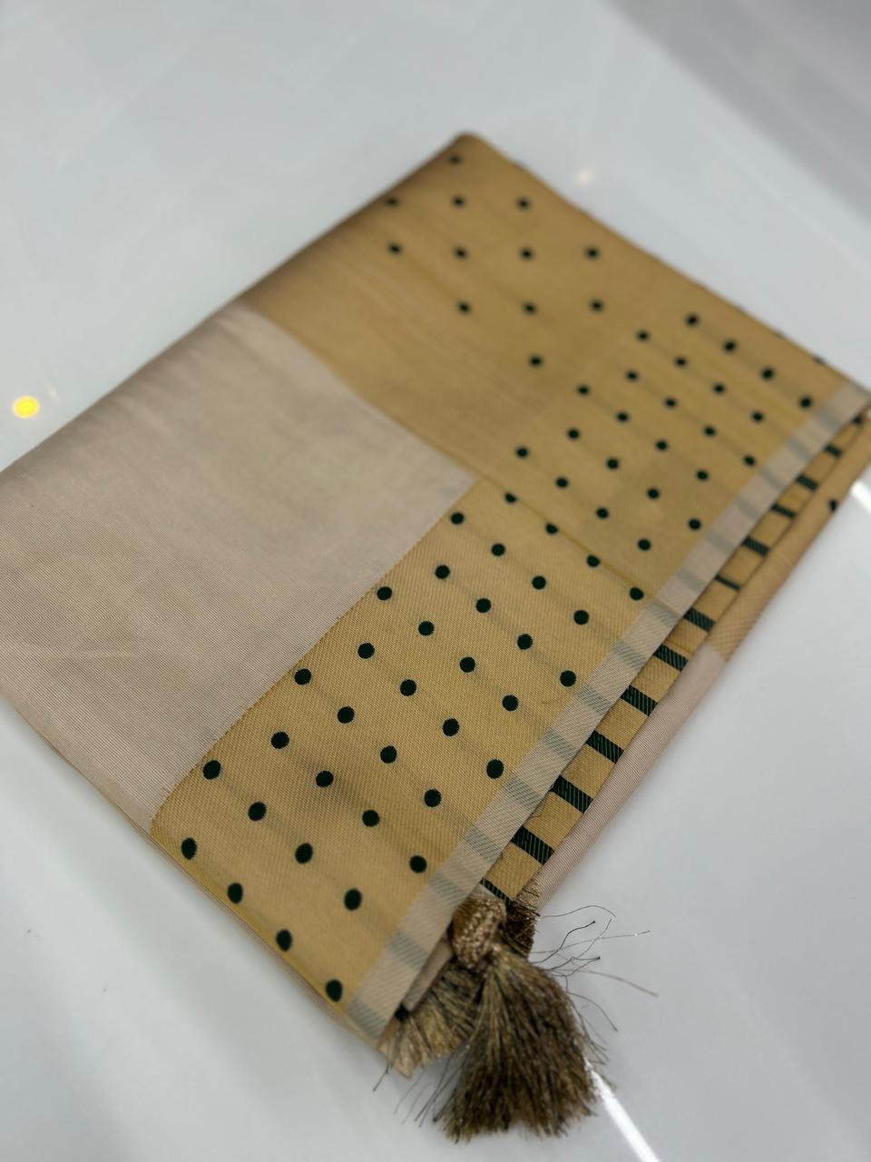 Tissue Saree- Golden Tissue  Search code 8600