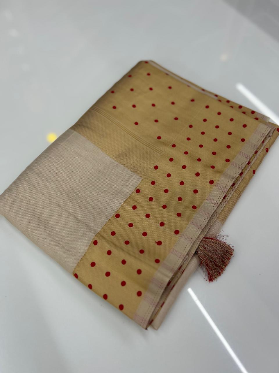 Tissue Saree- Golden Tissue  Search code 8600