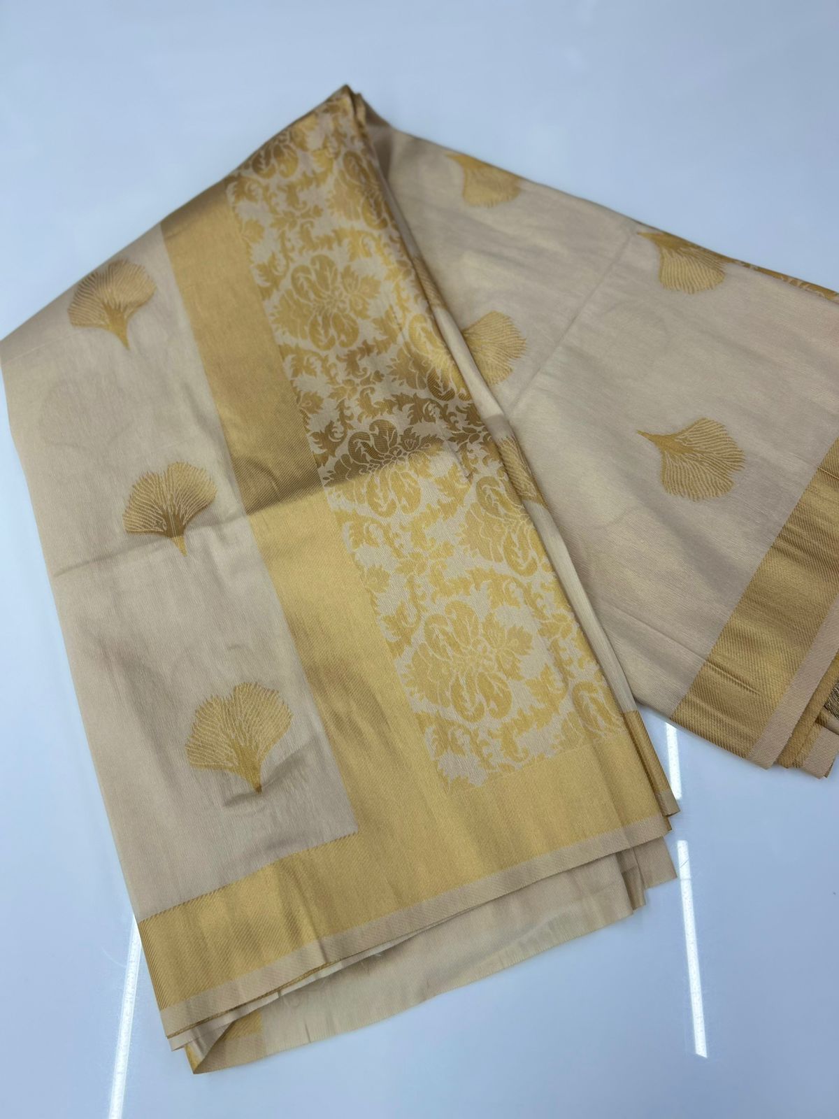 ponn kani collections - Golden  shade Search code 8505