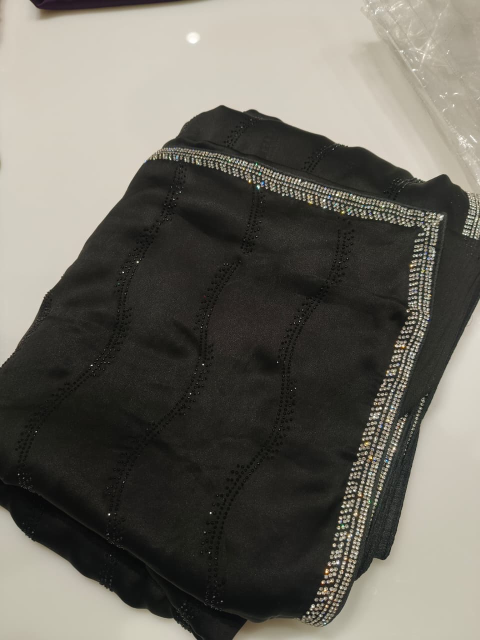 Fancy Saree- black  shade Search code 2001
