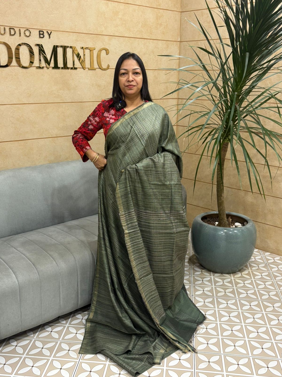 JUTE SILK SAREE  -  Search code 6004