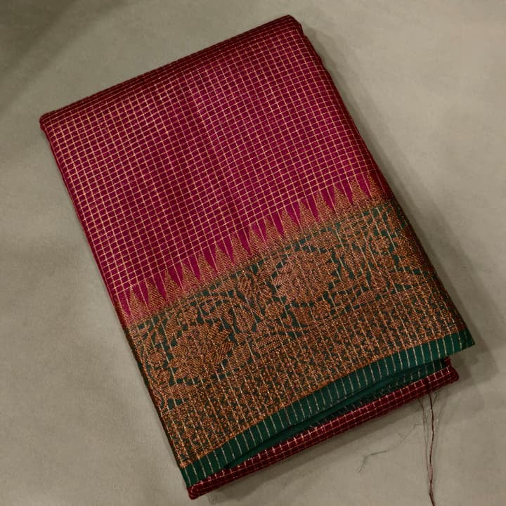 Georgette Banarasi saree -  shade  Search code 3001