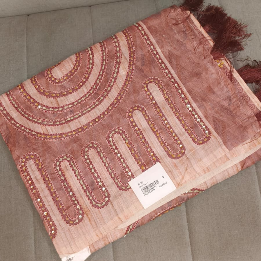 Khadi Cotton  Saree -  cream  Search  code 8016