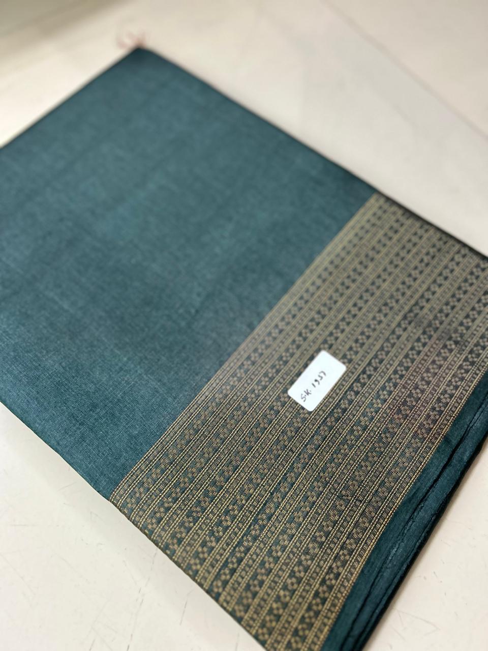 Tussar Saree -Green shade Search code 1590