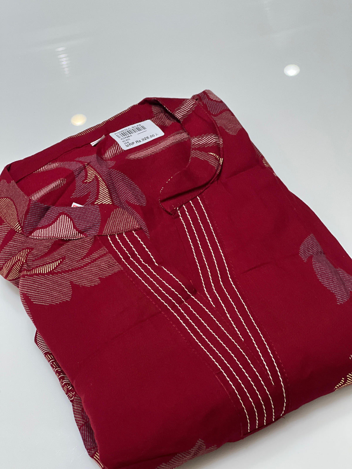 Kurta - red  shade Search code 5003