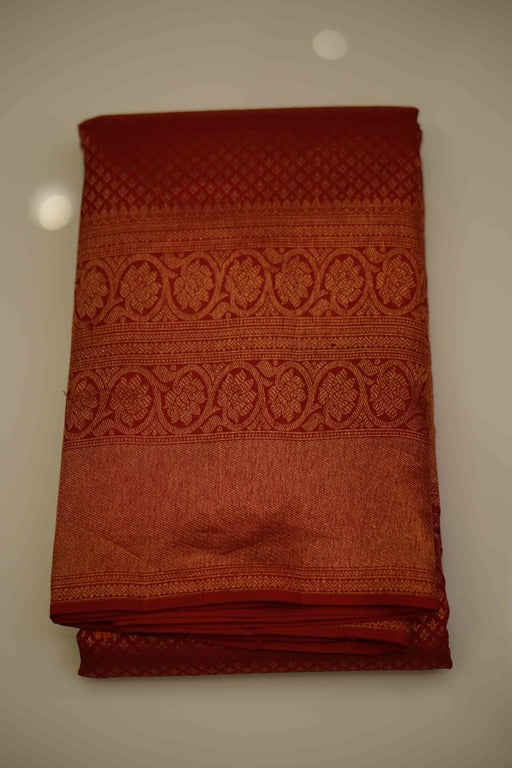 Maroon Colour, Wedding Designer Silk Saree. – Pulimoottil Online