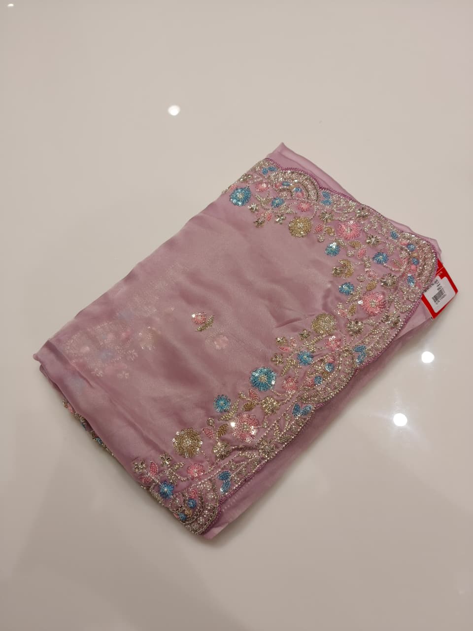 Fancy Saree- pink  shade Search code 2002