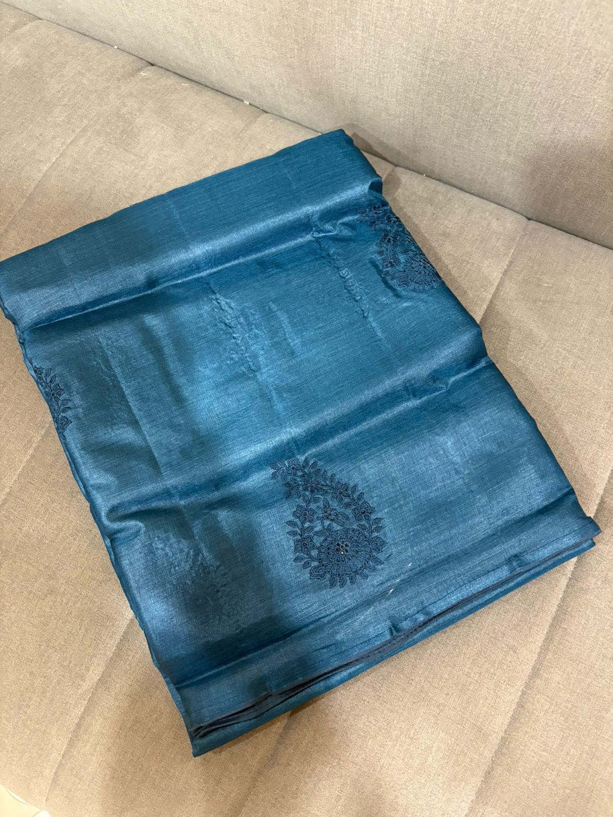 Tissue Saree - Blue Color search code 7060