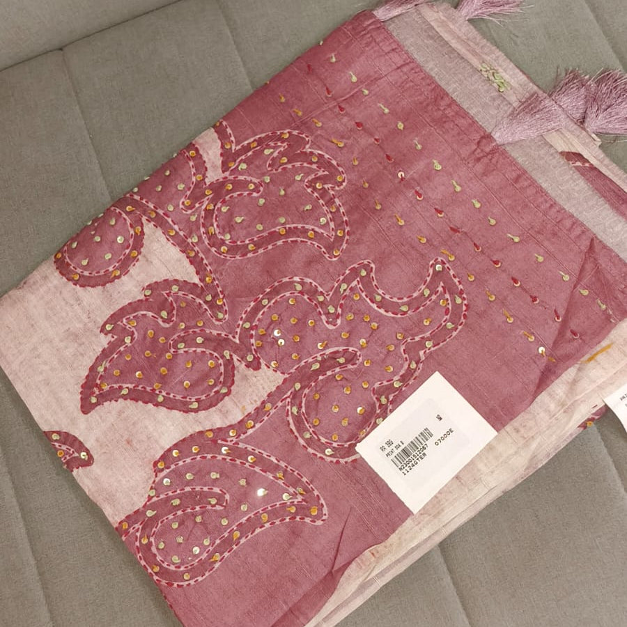 Khadi Cotton  Saree -  cream  Search  code 8019