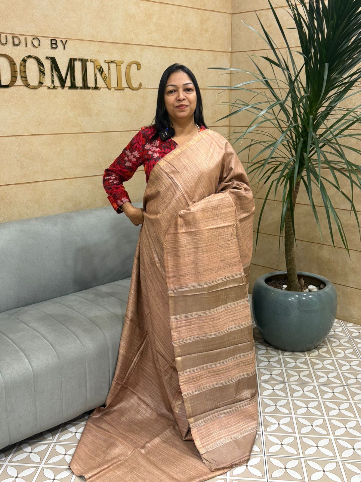 JUTE SILK SAREE  -  Search code 6006