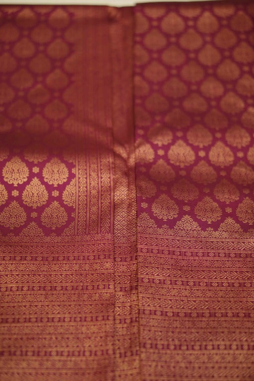 Purple Designer Shimmer Silk Saree