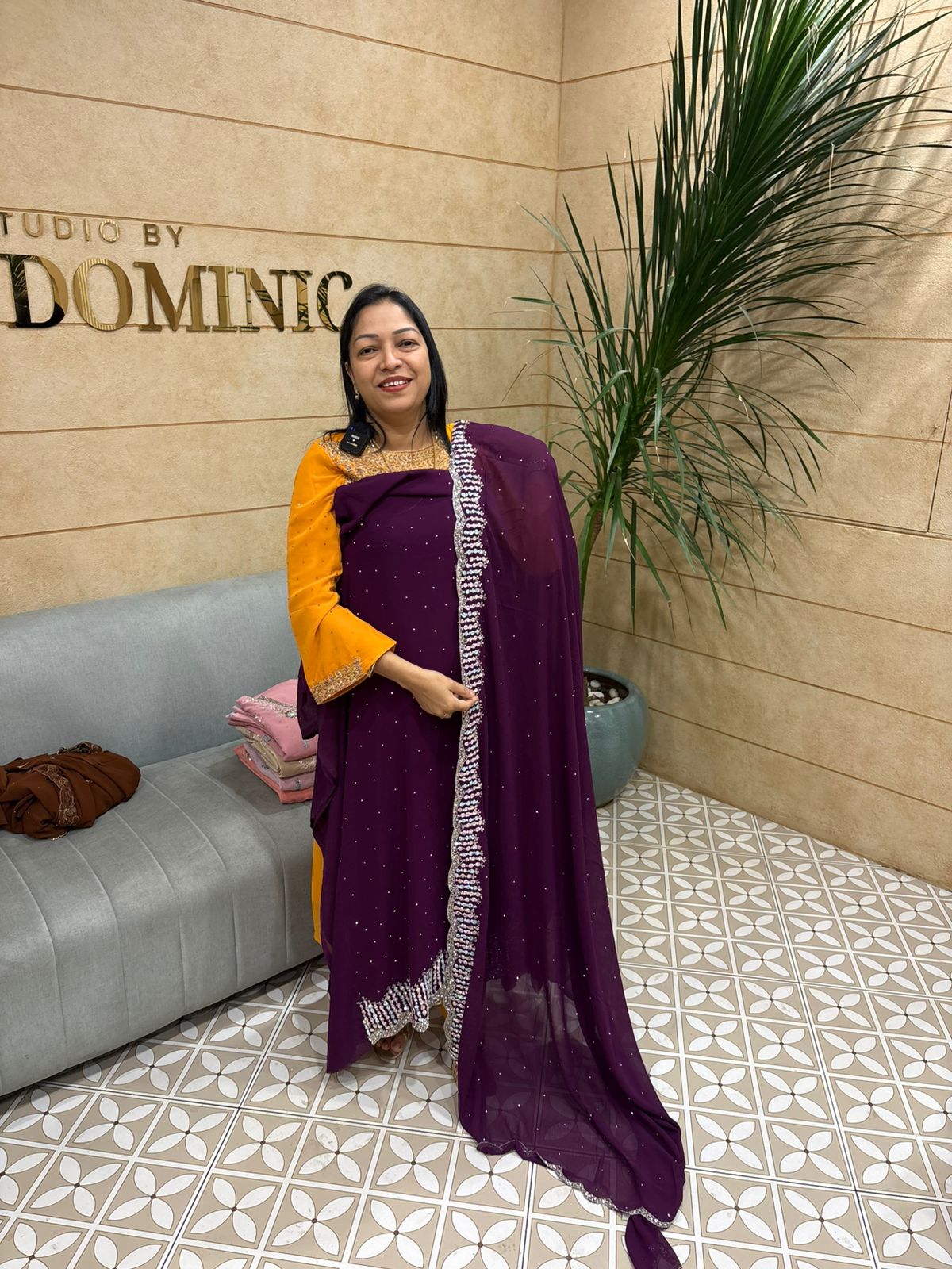 UNSTITCHED SALWAR  SUIT SET  wine    shade Search code 5081